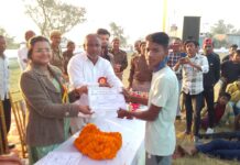 कप्तानगंज : युवा कल्याण एवं प्रादेशिक विकास दल विभाग के तत्वावधान में उत्तर प्रदेश ग्रामीण खेल लीग कार्यक्रम का हुआ आयोजन