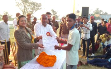 कप्तानगंज : युवा कल्याण एवं प्रादेशिक विकास दल विभाग के तत्वावधान में उत्तर प्रदेश ग्रामीण खेल लीग कार्यक्रम का हुआ आयोजन