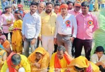 श्री श्री शतचंडी महायज्ञ कलश यात्रा का निकला जुलूस