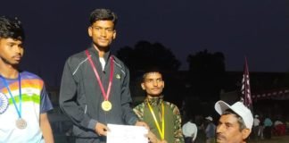 मंडल स्तरीय प्रतियोगिता में प्रथम स्थान पाने वाले शिवेंद्र कुमार गौतम का राज्य स्तरीय खेल प्रतियोगिता में चयन