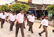 100 वर्ष के स्थापना दिवस पर राष्ट्रीय स्वयंसेवक संघ द्वारा उत्साहपूर्ण अनुशासन में निकला पथ संचलन; सैकड़ों कार्यकर्ताओं ने लिया हिस्सा