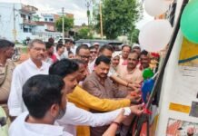 कप्तानगंज में खुला भारत पेट्रोलियम पंप, सांसद ने किया एस.के फ्यूल्स का उद्घाटन
