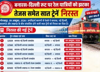 रेलवे ने सात ट्रेनों का संचालन किया रद्द, 10 अक्टूबर को भी यात्रियों को होगी परेशानी