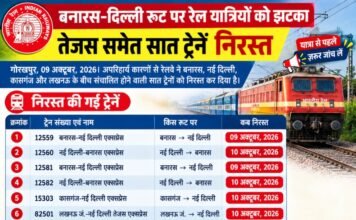 रेलवे ने सात ट्रेनों का संचालन किया रद्द, 10 अक्टूबर को भी यात्रियों को होगी परेशानी